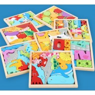 Детски дървен пъзел в кутия