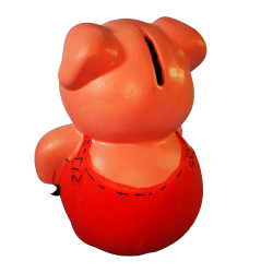 Керамична касичка Прасе с надпис - Пари за купон !