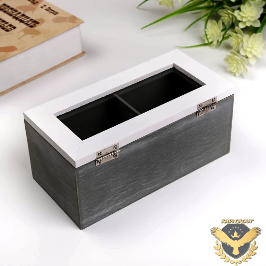 Дървена кутия за чай Home