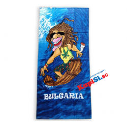 Плажна хавлия с раста сърфист Bulgaria
