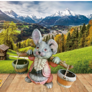 Керамичен заек с кобилица