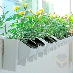 Двойна пластмасова саксия за стена