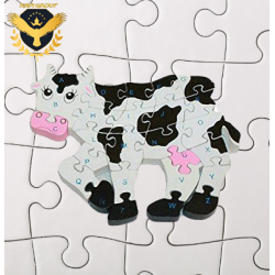 Дървен пъзел Крава