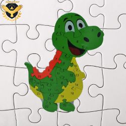 Дървен пъзел Динозавър