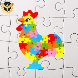 Дървен пъзел Петел