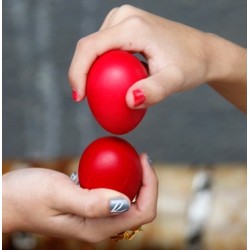 Великденско дървено яйце - червено