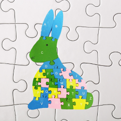 Дървен пъзел Зайче