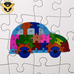 Дървен пъзел автомобил