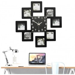 Стенен часовник с рамки за снимки Стенен часовник с рамки за снимки