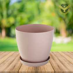 Саксия гладка Lala гланц Ф14см крем