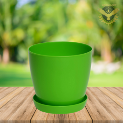 Саксия гладка Lala гланц Ф14см зелена