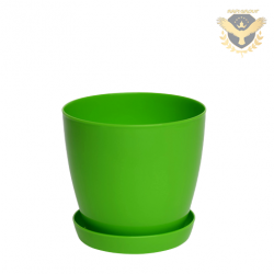 Саксия гладка Lala гланц Ф14см зелена