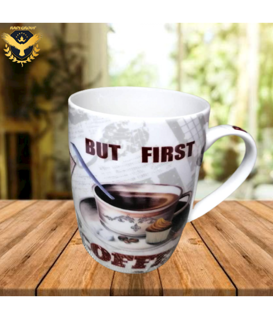 Порцеланова чаша за кафе "But first coffee"