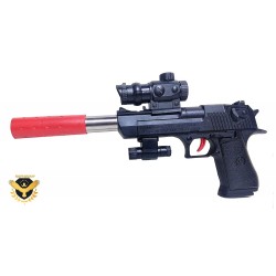 Макет на оръжие със заглушител, оптика и лазерен мерник