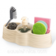 Дозатор за течен сапун с допълнителни отделения за гъби