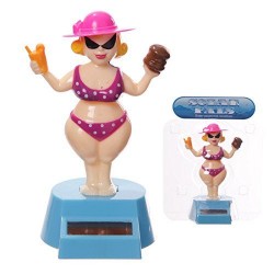 Соларна клатеща се фигурка -  Жена по бански