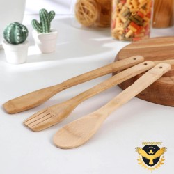 Комплект дървени кухненски прибори