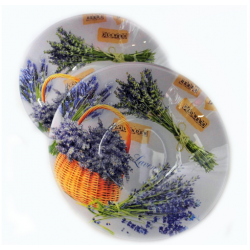 Стъклена купа с дръжки Лавандула 