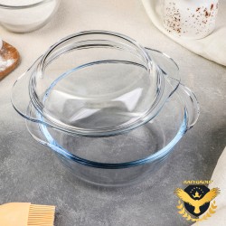 Стъклена купа с капак от Йенско стъкло