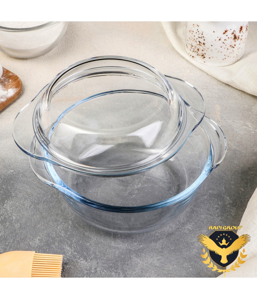 Стъклена купа с капак от Йенско стъкло