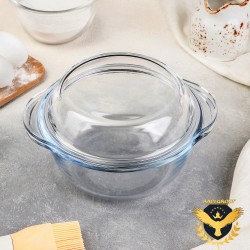 Стъклена купа с капак от Йенско стъкло