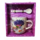 Порцеланова чаша с лъжичка "Lavender"