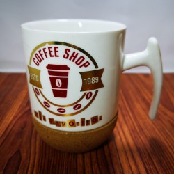 Порцеланов комплект чаша с лъжичка - "COFFEE Premium Beans"