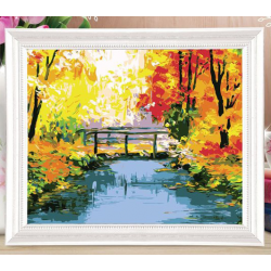 Картина за оцветяване по номера " Есен"