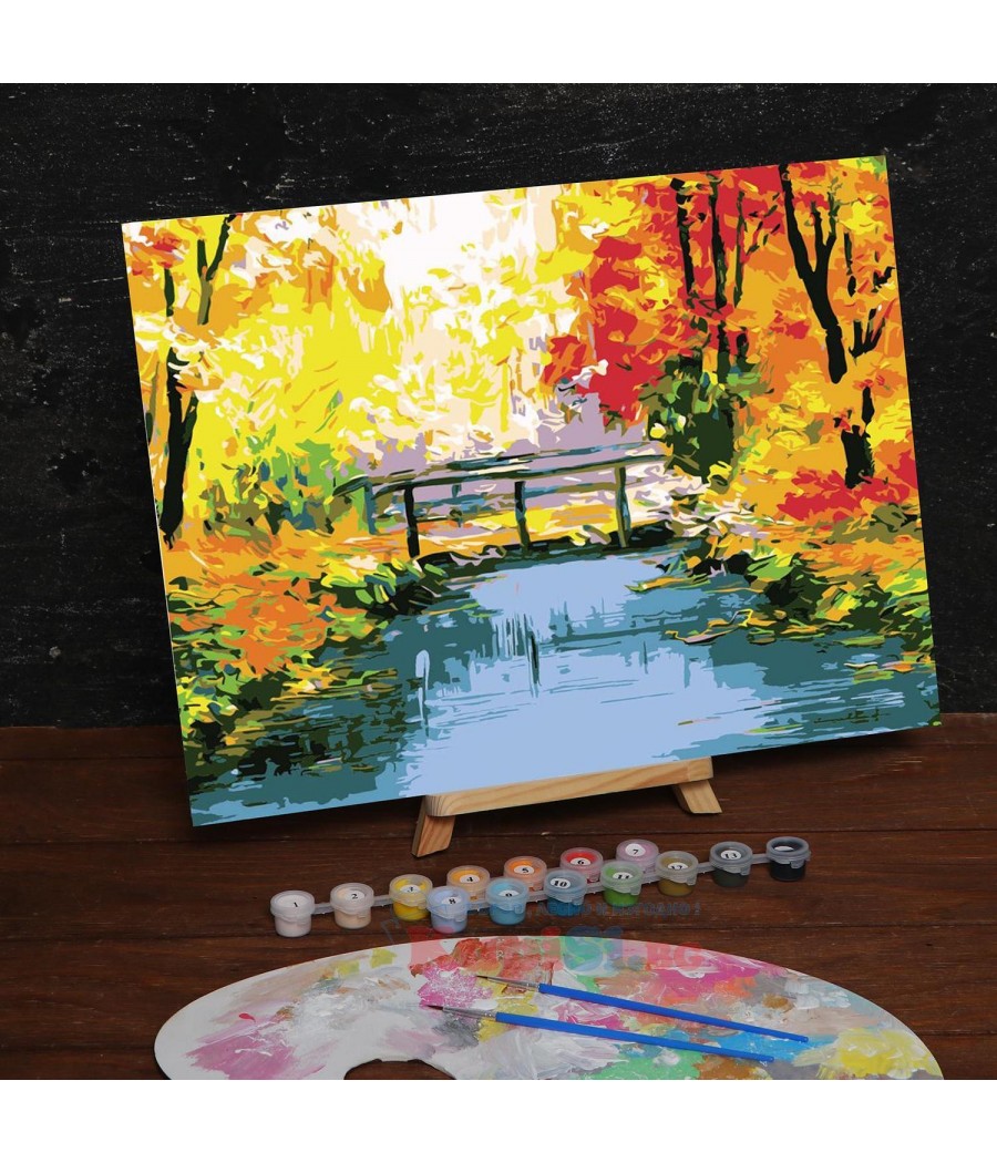 Картина за оцветяване по номера " Есен"