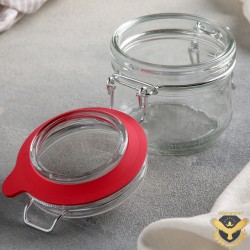 Стъклен буркан с клипс 0.5 л