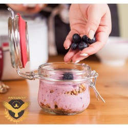 Стъклен буркан с клипс 0.5 л