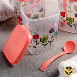 Пластмасов буркан с лъжичка