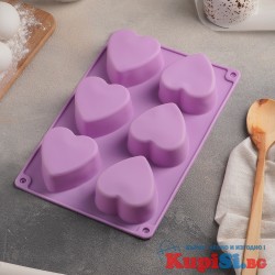 Силиконова форма за мъфини Сърца