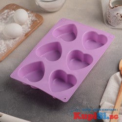 Силиконова форма за мъфини Сърца