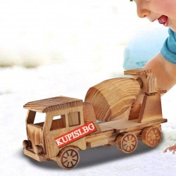 Дървена играчка Бетоновоз