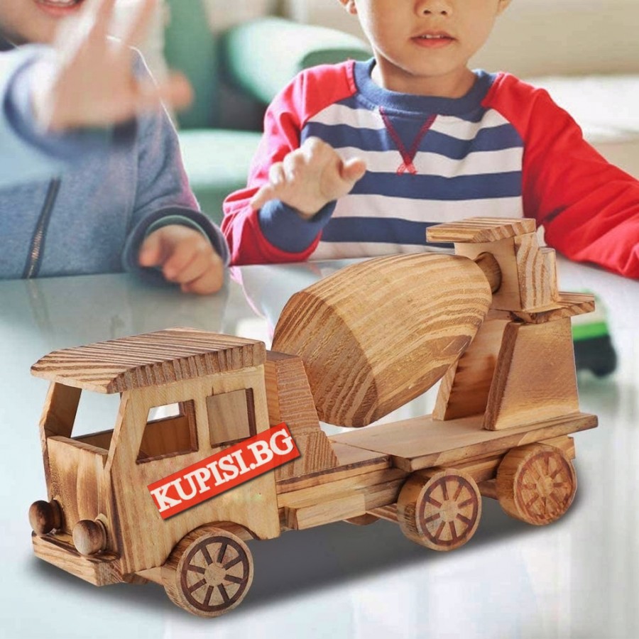 Дървена играчка Бетоновоз