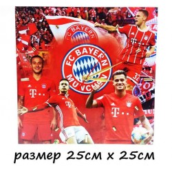 Стъклен стенен часовник на  Байерн Мюнхен Стъклен стенен часовник на  Байерн Мюнхен