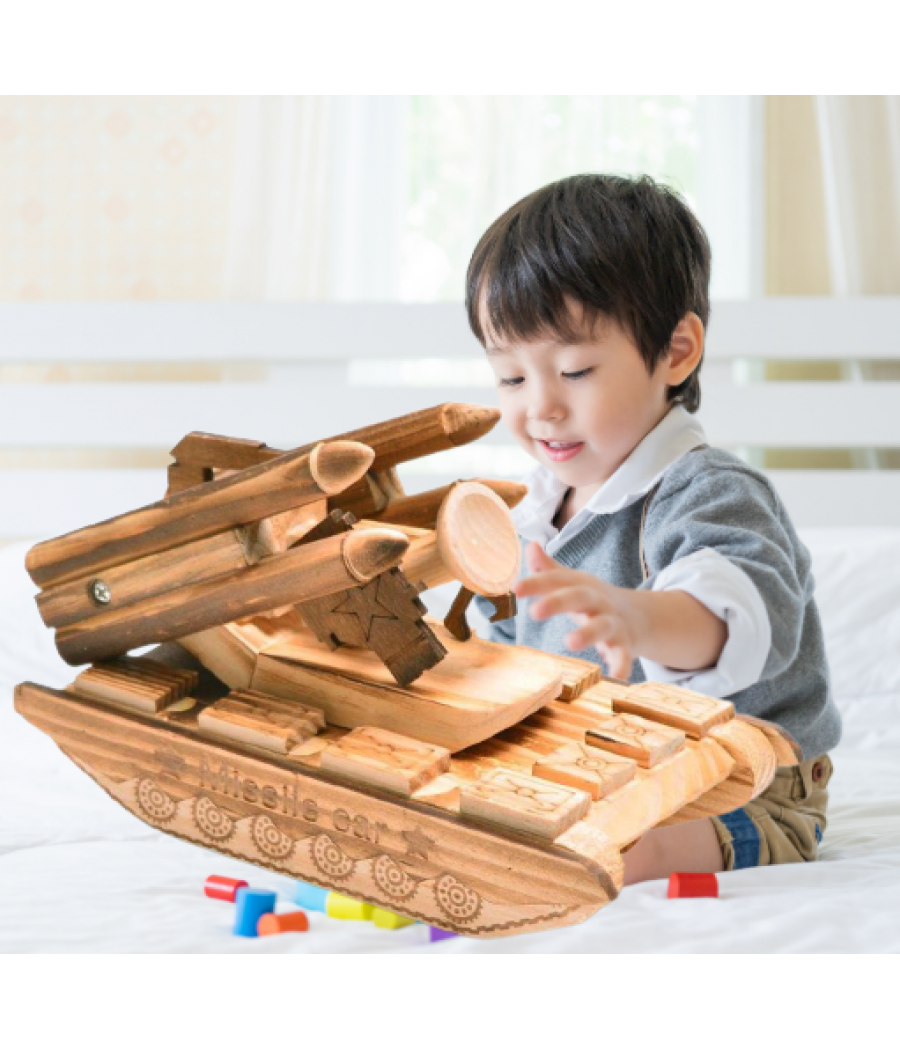 Дървена играчка Танк