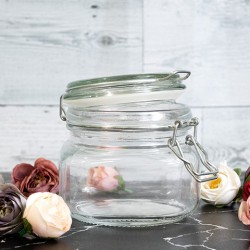 Стъклен буркан с клипс 0.5 л