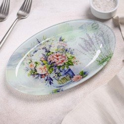 Чиния Букет Цветя Елипса