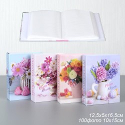 Фотоалбум за снимки с декор цветя