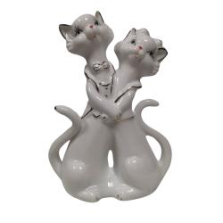 Модерни керамични фигурки на двойка котенца 2бр. 