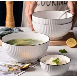 Порцеланова купичка бяло на ребра