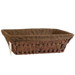 Кафяв плетен панер 