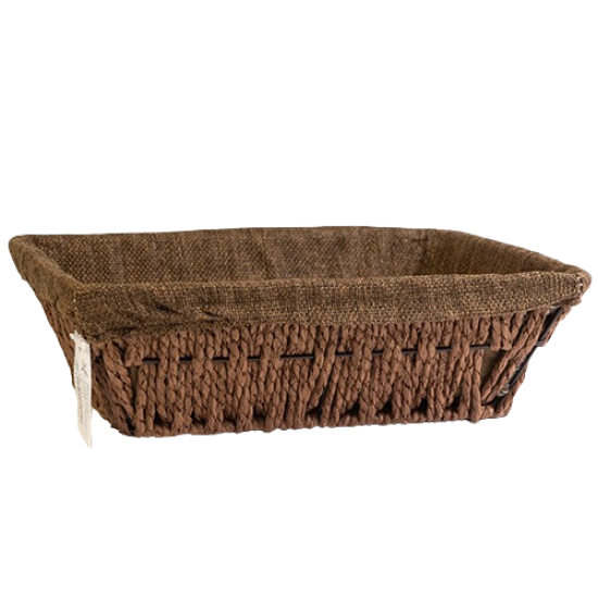 Кафяв плетен панер 