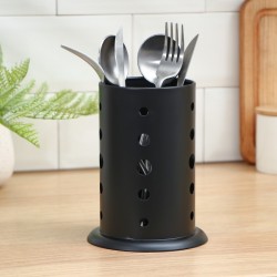 Метална поставка за прибори - Черен цвят Метална поставка за прибори - Черен цвят