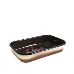 ТАВА ЕМАЙЛИРАНА ПРАВОЪГЪЛНА С ДЕКОР 