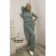 Дамски комплект от плетиво с рипсен ефект 
