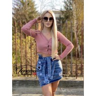 Розова къса блузка