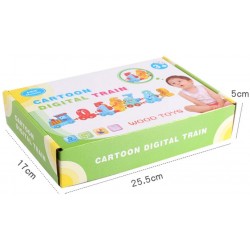 Дървено влакче с числа